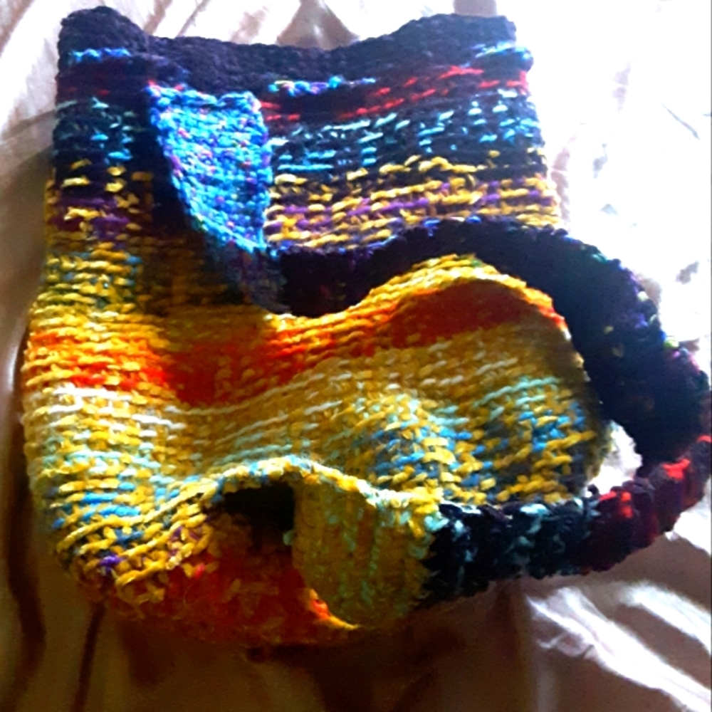 Crocheted Sling Backpack Bag